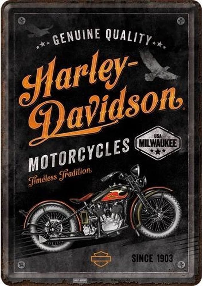 Wandbordje  - Harley Davidson Timeless Tradition