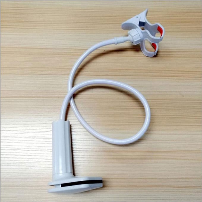 360° flexibele lange arm luie standaard cliphouder mobiele telefoon desktop bed wit