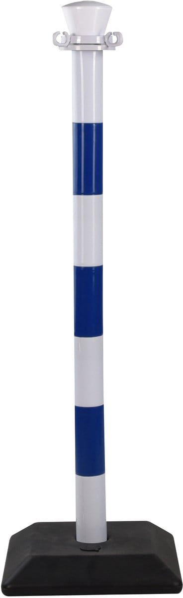 ABS-paaltje in kit met verzwaarde basis – blauw/wit