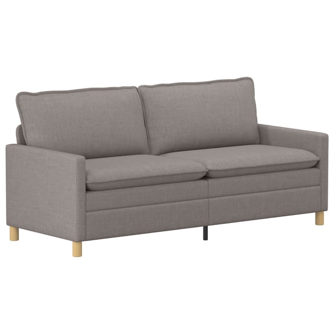 vidaXL - Bank - 3-zits - Taupe - 196 - x - 81 - x - 87,5 - cm - Stof