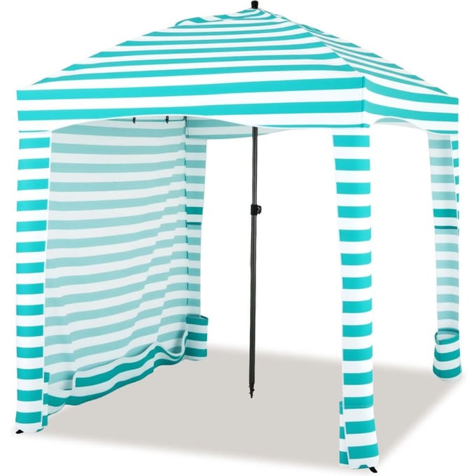 coast Strandtent — Opvouwbaar 183 x 183 x 215–240 cm Groen/Wit