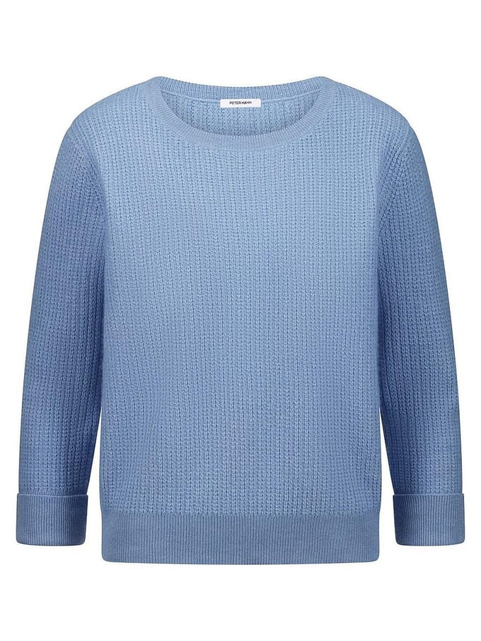 Trui kasjmier Van Peter Hahn blauw