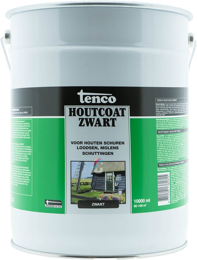 Tenco Houtcoat Zwart - 10 liter