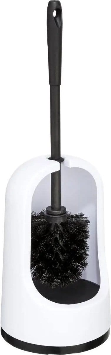 5Five WC en toiletborstel met houder - wit - kunststof - 40 cm - badkamer