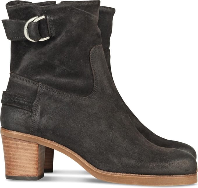 Shabbies Enkellaarsjes - Heel Donker Blauw - Maat 41