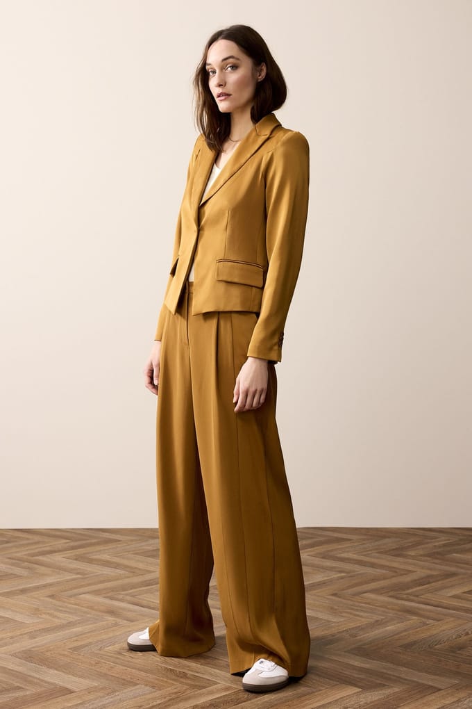 Summum Woman Blazer Crepe Viscose Blend Camel Brown Größe: 46 | Blazer Outlet | Damen | Braun
