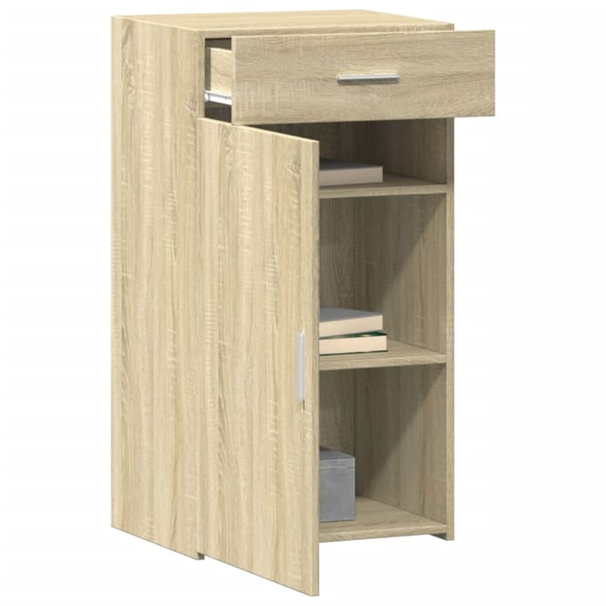 vidaXL - Dressoir - 50x42,5x93 - cm - bewerkt - hout - sonoma - eikenkleurig