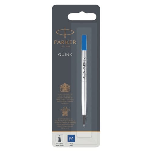 Rollerpenvulling parker quink medium blauw blister