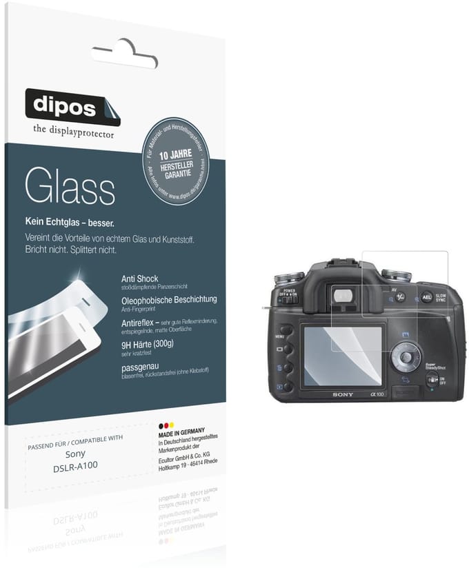 dipos – 2x Matte Pantserfolie geschikt voor Sony DSLR-A100 | 9H Screenprotector