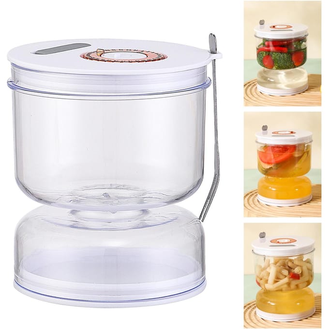 27oz augurkenpot met zeef, lekvrij, luchtdicht deksel, zandloper augurkensap-scheiderpot van Exhaust white