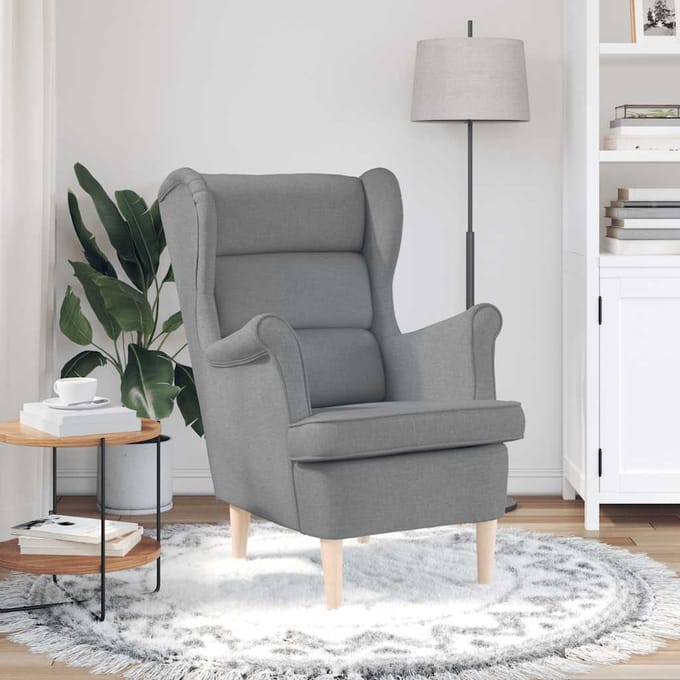 vidaXL - Fauteuil - 74x84x100 - cm - stof - lichtgrijs
