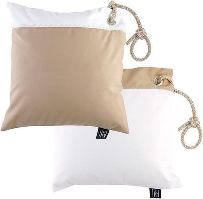Marine Business Waterproof blauw witte Kussens 40 x 40 cm - 2 stuks