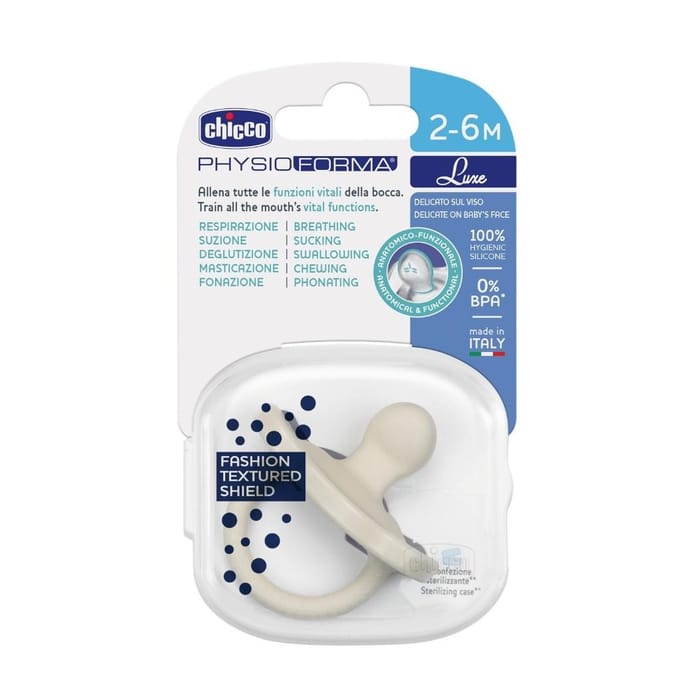 CHICCO 00073011380000 Sucette PHYSIOFORMA LUXE 2-6M gris