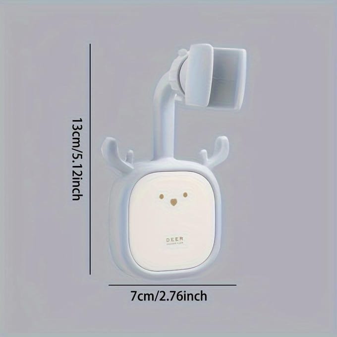 1 Stuk Zonder Boren Douchehouder Universele Verstelbare Douchezitting Badkamer Douche Accessoires white
