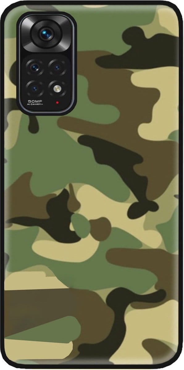ADEL Siliconen Back Cover Softcase Hoesje Geschikt voor Xiaomi Redmi Note 11s/ 11 - Camouflage
