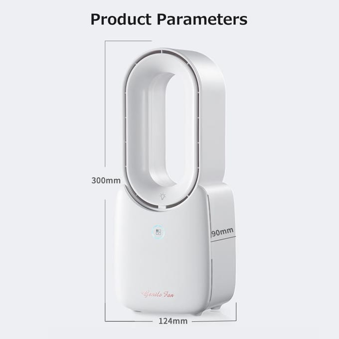 Fan Stille kleine creatieve mini elektrische ventilator Vier versnellingen Office Home Draagbare USB Desktop Bladeless ventilator wit
