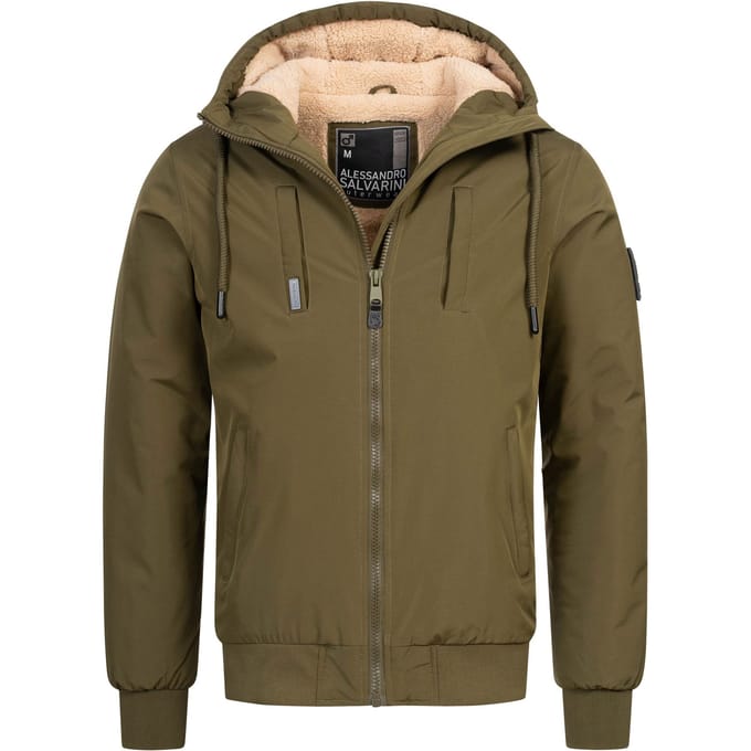 Alessandro Salvarini Heren Winterjas AS-431 – Warm Met Teddyvoering & Capuchon
