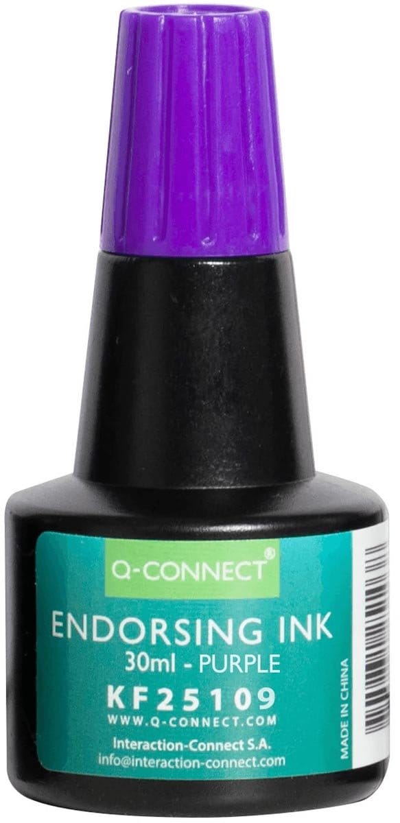 Q-CONNECT stempelinkt | flesje van 28 ml | violet