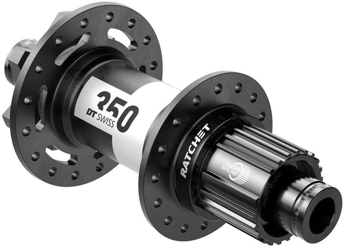 Dt Swiss 350 Classic System 36 Sl 6b Disc Boost Shimano Micro Spline Mtb Achternaaf Zilver 32H / 12 x 148 mm