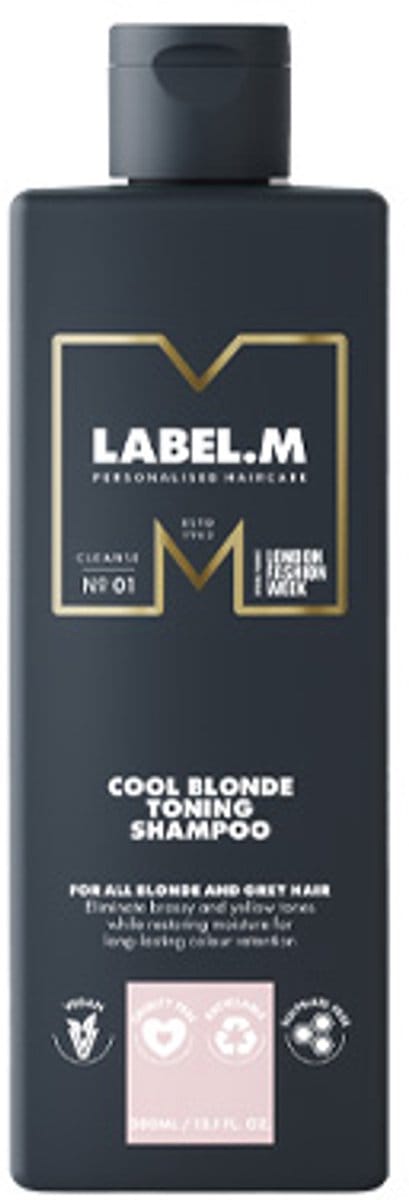 Label.M Cool Blonde Shampoo - 1000 ml- Normale shampoo - Voor Gekleurd haar -
