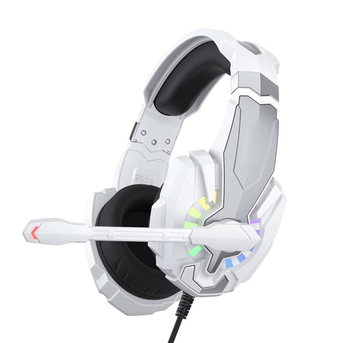 3,5 mm gamingheadset met geluidsisolerende microfoon, over-ear gameheadset, LED-licht, volume