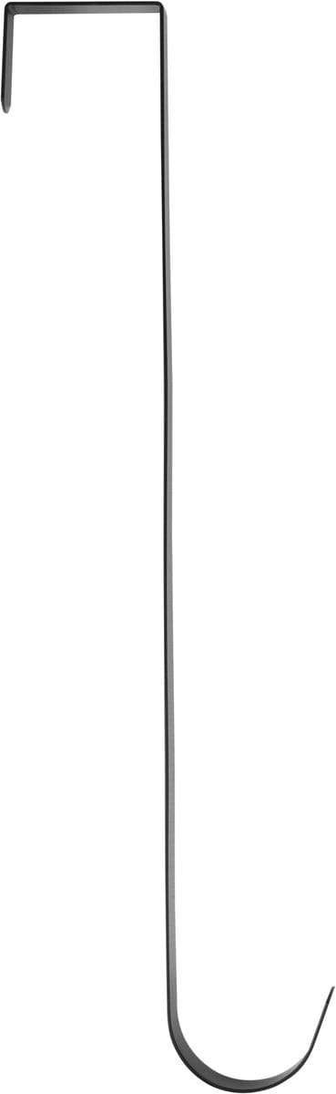 Deurhaak - Kranshouder - Kerst - Metaal - Zwart - 38 cm