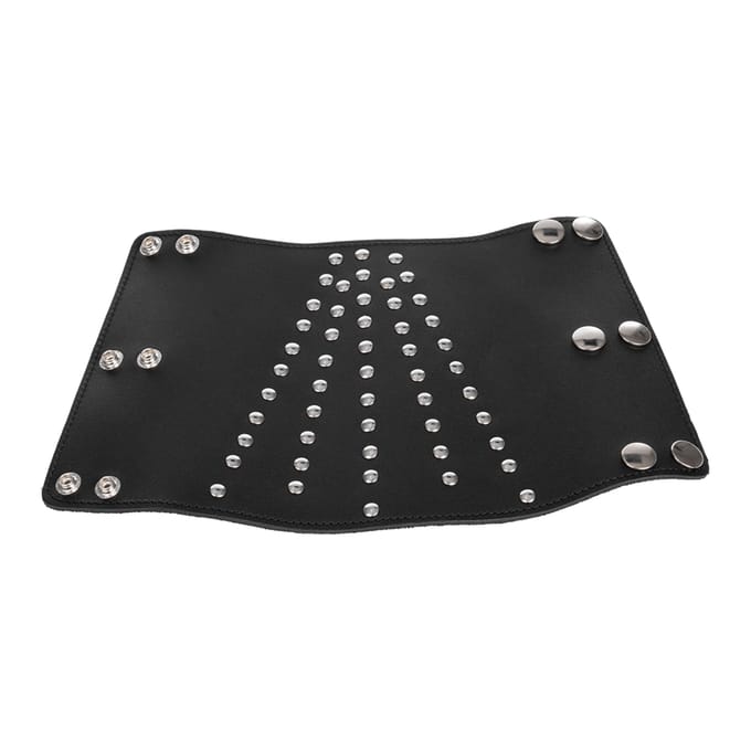 Rimba - Leren armkap met siernieten - zwart
