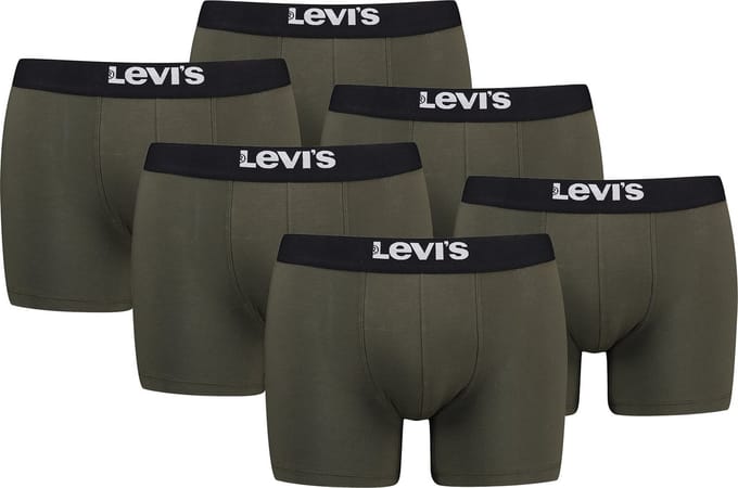 BOXERS 6-pack Levi's effen herenboxershorts, gemaakt van biologisch katoen