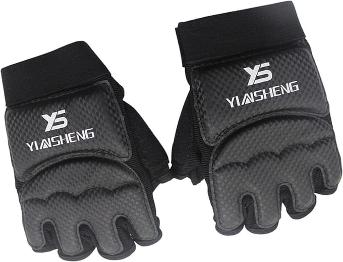 Kickboks Handschoenen - Sparring Wanten - Vechtsport Training - Half Vinger Ontwerp - Maat L - Wit