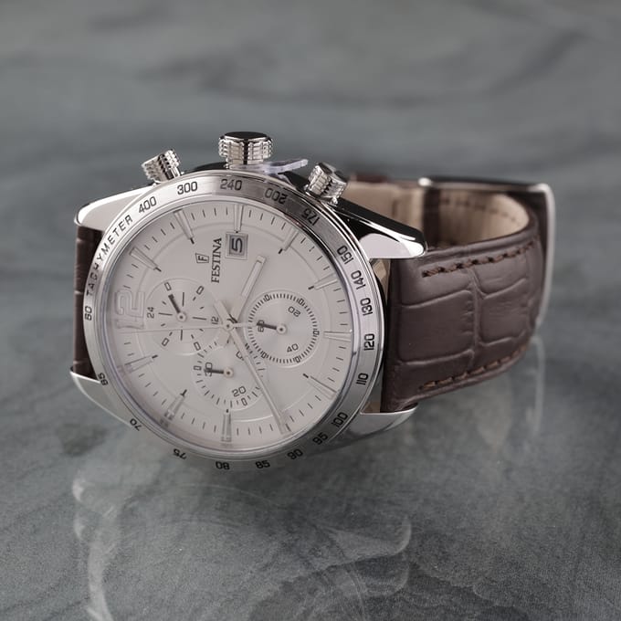 Festina Chronograph horloge F16760/1 - 44 mm - Bruin