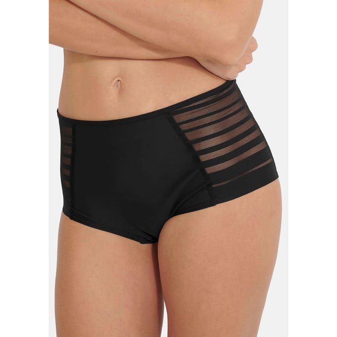 Maxislip met power-mesh - zwart - Gr. 44 van Goldner Fashion