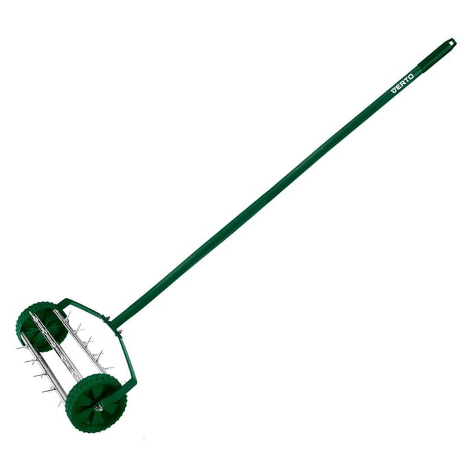 Handmatige beluchter, cilindrische gazonverticuteerder, 27 pinnen, diameter 15cm