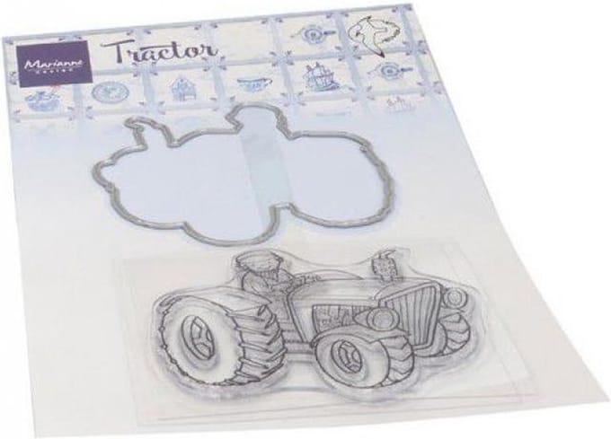 Marianne Design Clear stamp en Snijmal - Hetty's Tractor