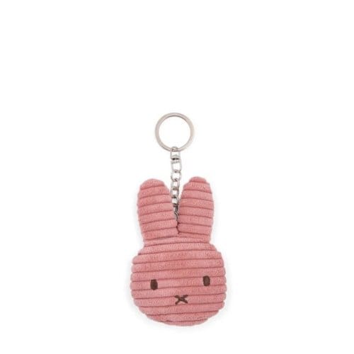 Nijntje sleutelhanger plat eco corduroy, 10 cm, oud roze