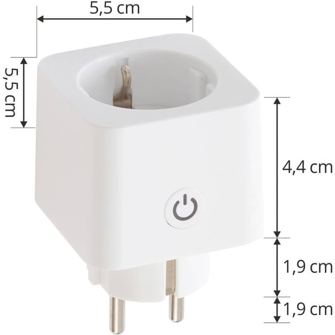 Prios Slimme Stekker Lykka, EU, Bluetooth, WiFi, Tuya, binnenshuis