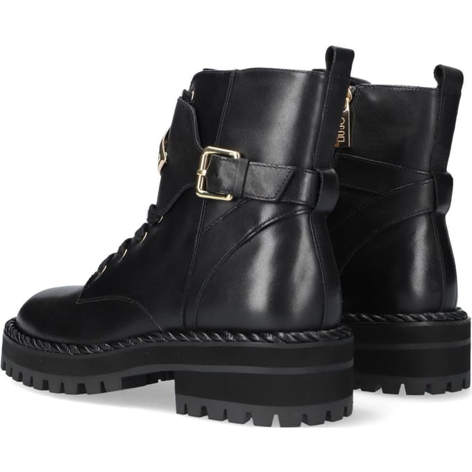 Liu Jo Pink 127 Biker Calf Dames Veterboots - 38 - Zwart