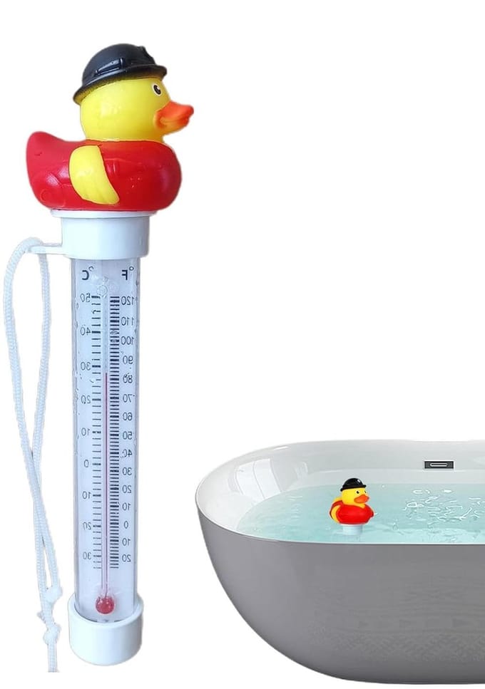 Zwemthermometer Drijvend - Watermeter Eend - Water Temperatuur - Charmant Ontwerp - 20cm - Geel