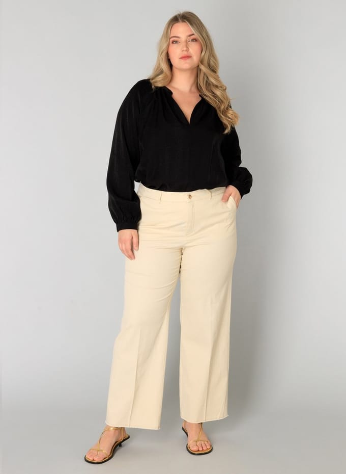 YEST CURVE Warda Bottoms - Bleached Sand - maat X-0(44)