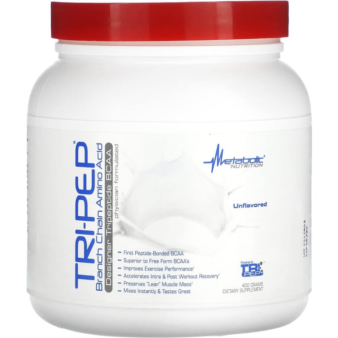 Metabolic Nutrition, Tri-Pep, Vertakte-keten aminozuren, Ongezoet, 14,1 oz (400 g)