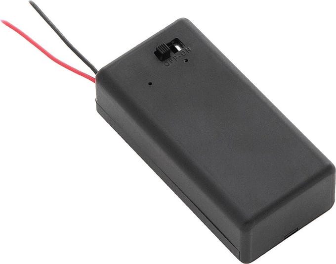 Batterijhouder 9V 6F22 - Met schakelaar en montagekabels
