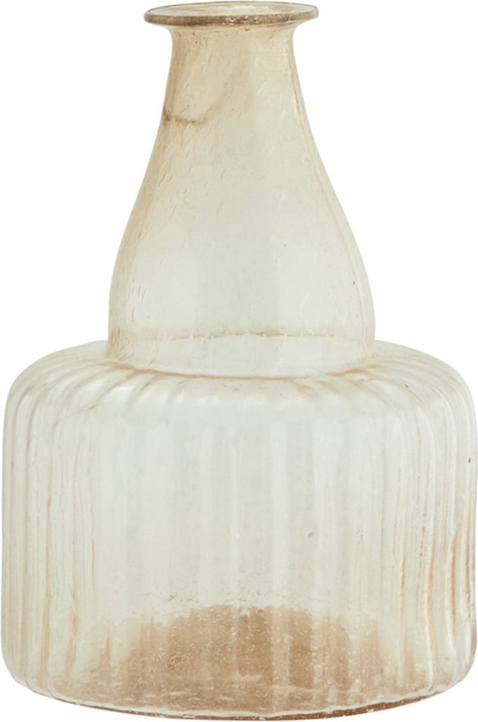 Madam Stoltz Vaas Peach gerecycled glas 14x19 cm
