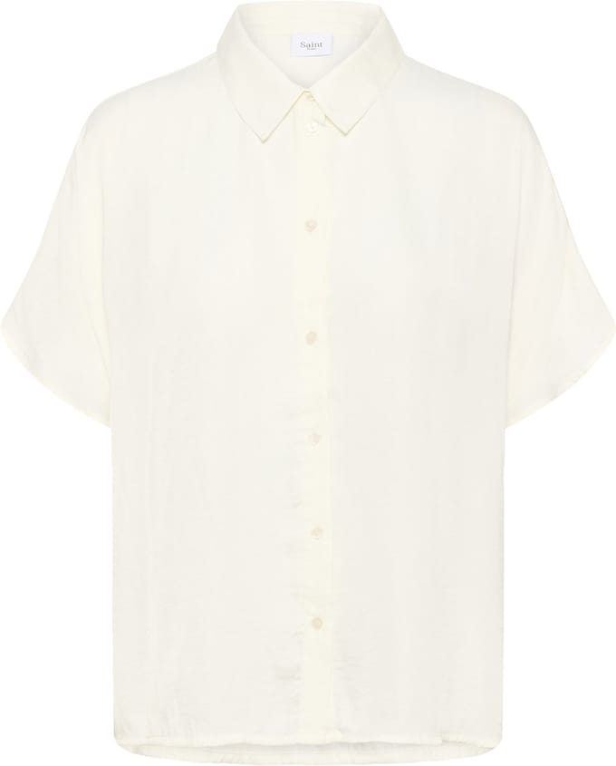 Saint Tropez MadsineSZ SS Shirt Dames Overhemd - Winter White