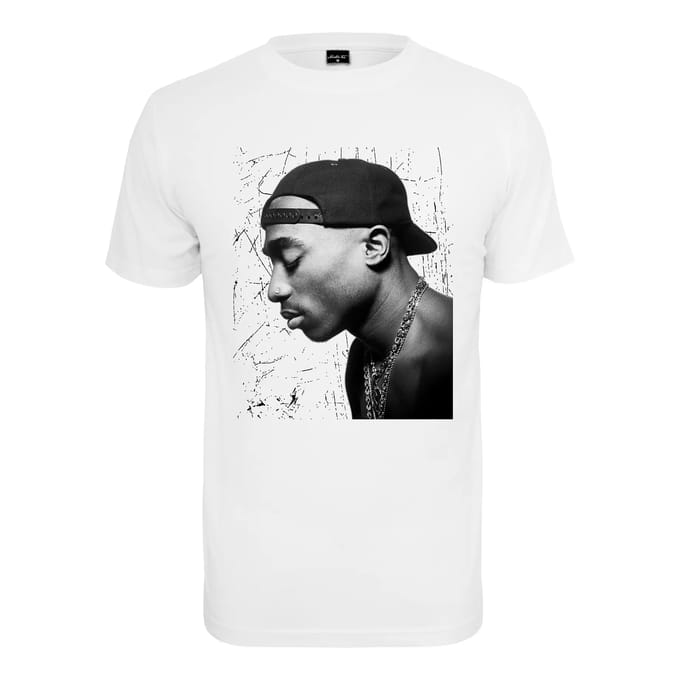 Mister Tee Tupac - Tupac Cracked Background Heren Tshirt - XS - Wit