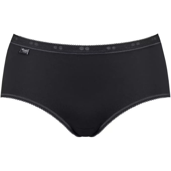 sloggi Basic+ Dames Midi slip - Zwart - Maat 46