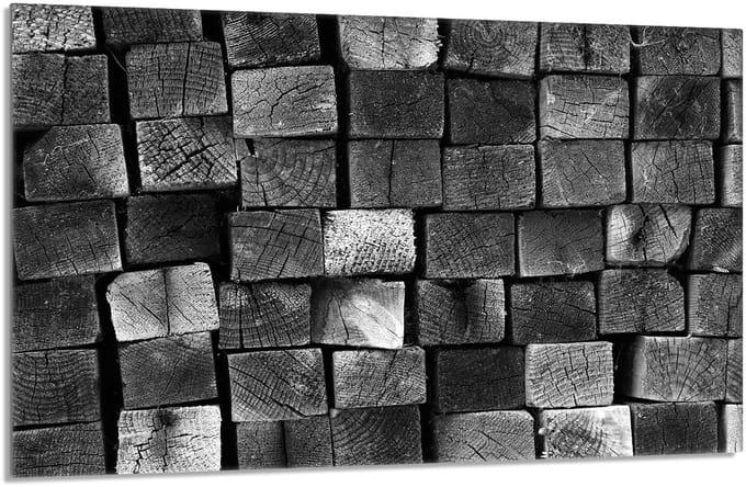 TMK ArtDeko - Snijplank - Glas - 80x52 cm - Hout Motief