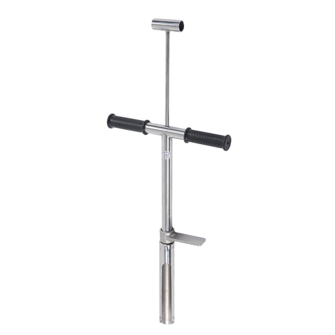 Outil Sonde d'Échantillonneur de Sol Acier Inoxydable Précis avec Pédale d'Éjection pour Pelouse Jardin gray