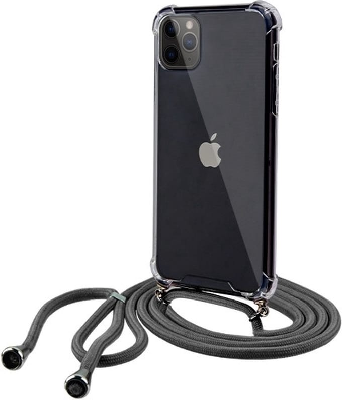 New Age Devi - Transparant Backcover Hoesje Case geschikt voor iPhone 11 Pro Max met zwart koord