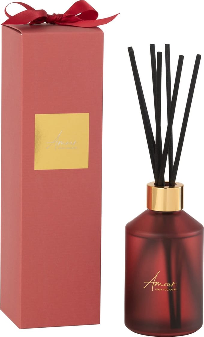 J-Line geurstokjes Amour - was - rood - 200ml