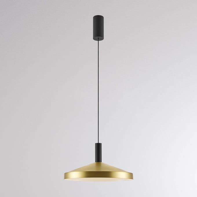 Molto Luce LED hanglamp LORA III, messing, Ø 36 cm, dimbaar, 40° CCT