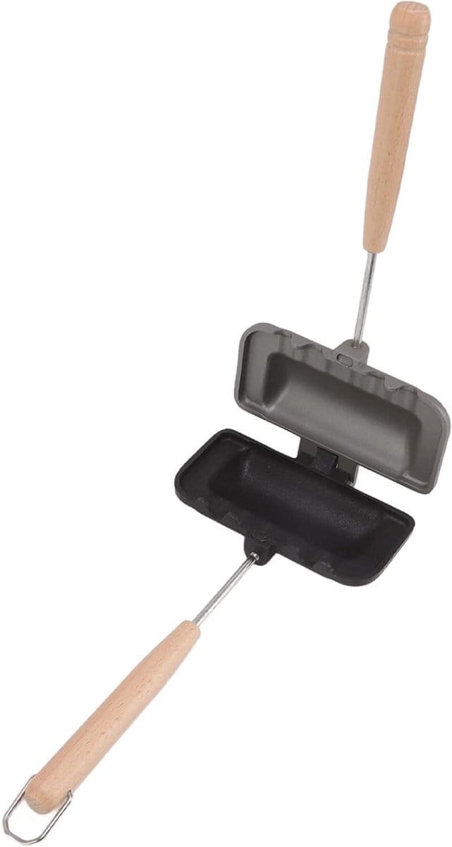 Pan Koekenpan - Sandwichmaker Grill - Ontbijt Maken - Compact Ontwerp - 450g - Zwart